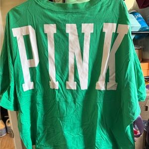 Green PINK Oversized T-Shirt women size large
